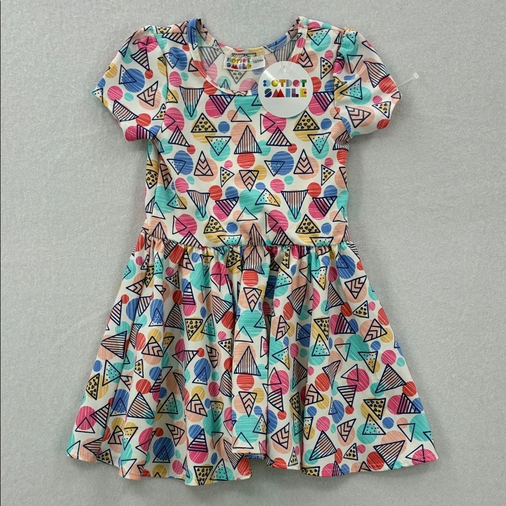 3For$20 Dot Dot Smile Colorful Geometric Kids Dress size 12/24M